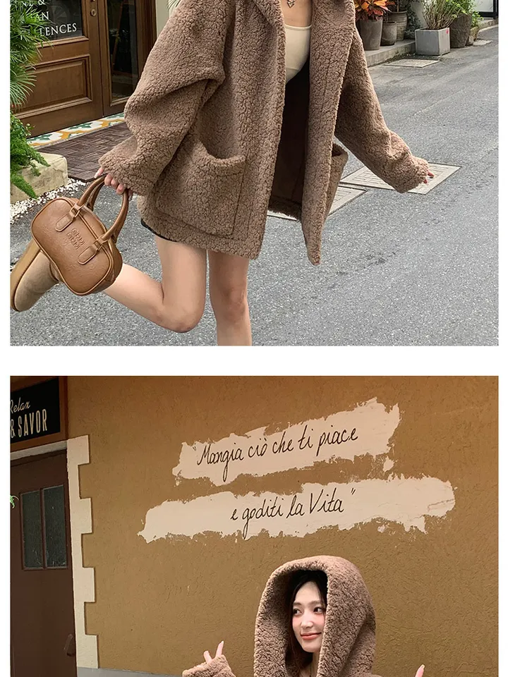 피글렛 양기모후드 무스탕 오버핏 후드집업 후리스 오버핏자켓 오버핏후드티 기모후드집업 투웨이후드집업 후드가디건 상세 이미지 23
