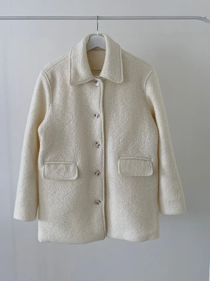 [주문폭주🔥][겨울신상⛄] 메리 부클 카라 하프 코트(2color) / 하객룩 하프코트 코트 숏코트 아우터 상세 이미지 41