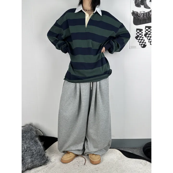 [UNISEX/기획특가]올 데이즈 더블 핀턱 와이드 트레이닝 팬츠(4color) 상세 이미지 29