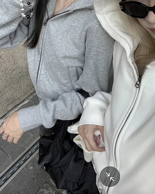 오늘 드림🖤크롭 슬림 후드집업 상세 이미지 6