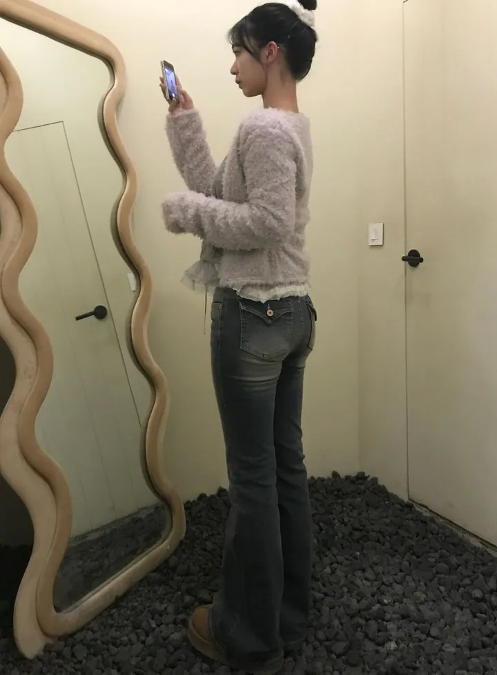 카리나 빈티지  포켓 포인티 청바지 Karina Vintage Glam Pocket Flare Denim 상세 이미지 8