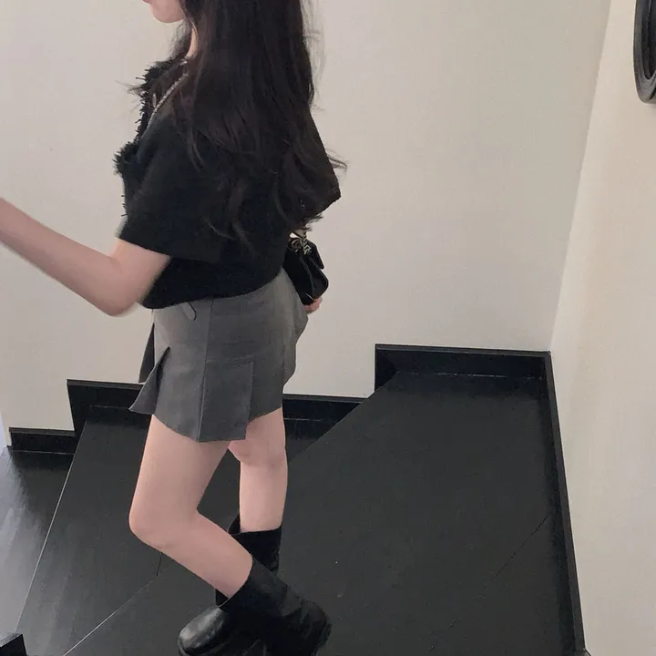 [여름하객룩🖤/고퀄리티]여름에도 고급스럽게 즐기는,하객 탄탄 썸머 트위드 반팔 크롭 루즈핏 자켓 상세 이미지 22