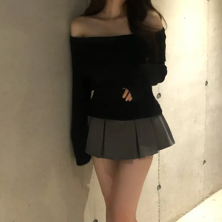 +특가할인✨ [봄신상/팔뚝살소멸핏] 기본충실! 로제 오프숄더 슬림 니트 긴팔 티셔츠 knit (*핏,컬러완벽 *흘러내림X) 상세 이미지 82