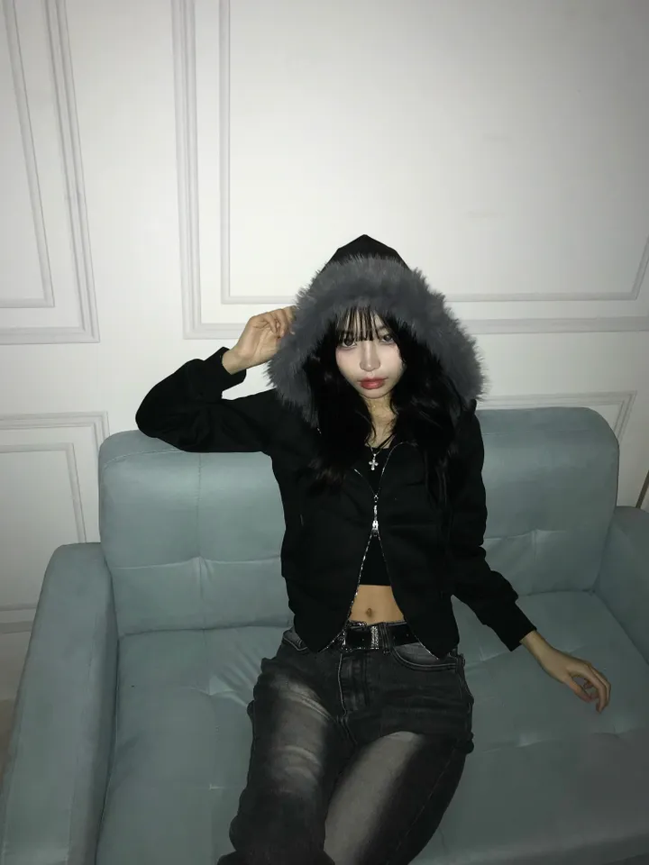 [*당일출고*/비교불가퀄리티] 위플래쉬st 빈티지 투웨이 블랙 퍼후드집업 상세 이미지 11