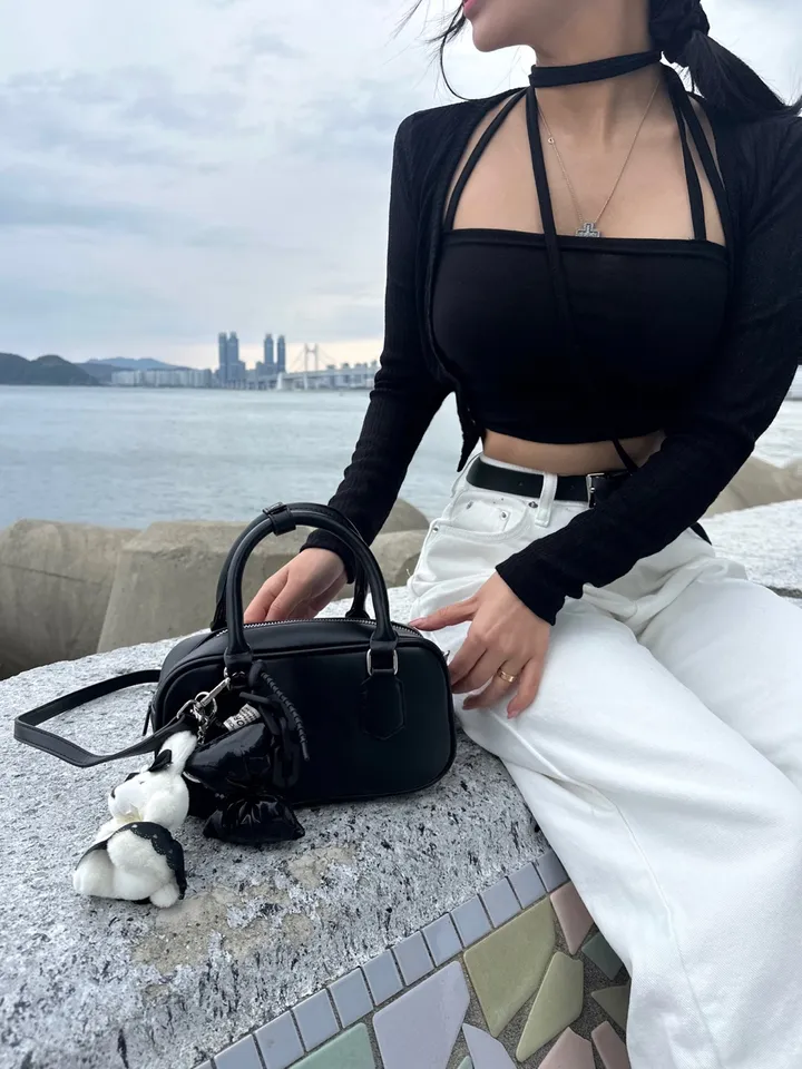 [👜주문폭주/당일발송/MD추천] 천연소가죽 스퀘어 레더 숄더백 크로스백 토트백 핸드백 미유 가방 3COLOR 상세 이미지 11