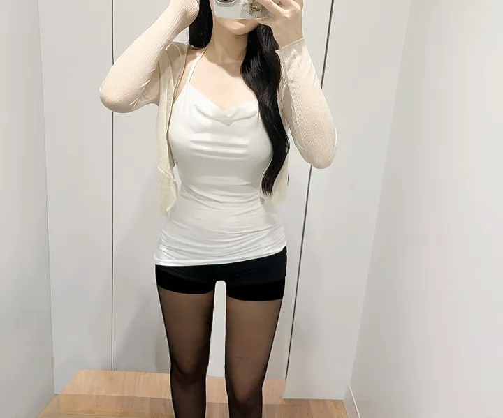[살랑여리핏💘]스프링 러블리 가디건 봄 여름 가을 겨울 시스루 텐셀 아우터  겉옷 긴팔티셔츠 봄 가을 겨울 여름 상세 이미지 6