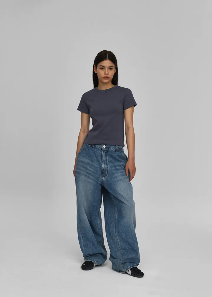 [1만장판매] [B-BASIC] 스탠다드 라운드 반팔티 (2SIZE) [데일리 기본티 무지 기본 상의 반소매 자체제작] 상세 이미지 19