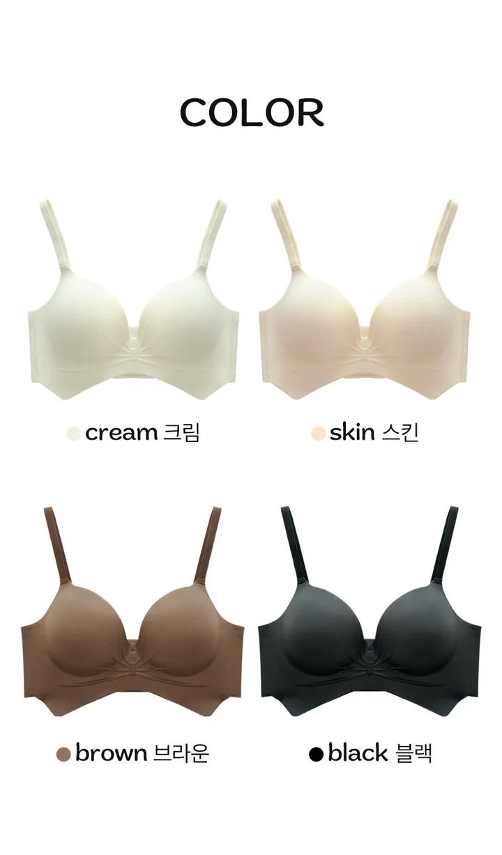 [ 8cm/미친볼륨💗]팔로미 왕뽕브라 노와이어 심리스 왕뽕 속옷세트 가슴 모아주는 푸쉬업브라  볼륨업 새가슴 AA컵브라 상세 이미지 5