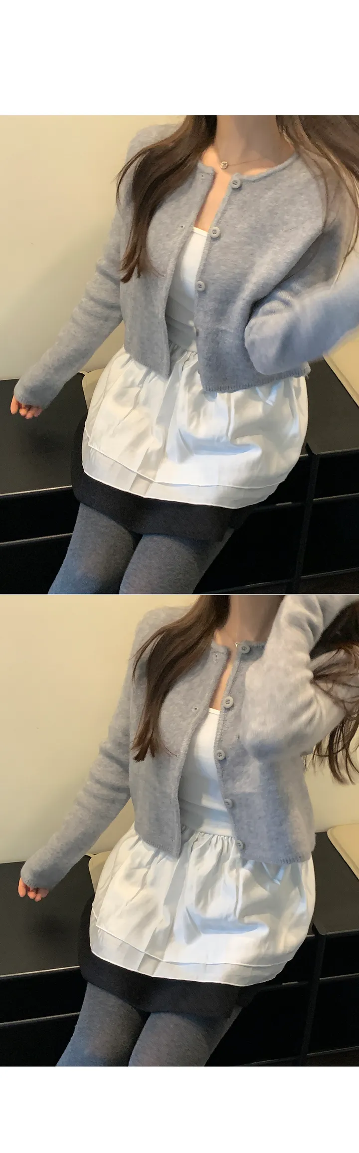[주문폭주/사계절용] 플레어 레이어드 끈 나시 상세 이미지 20