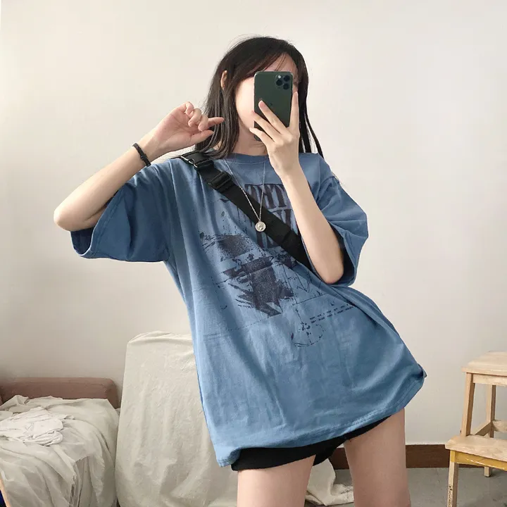 [예쁜/유니크!] 잉크 프린팅 박시 반팔티T 4color 상세 이미지 12