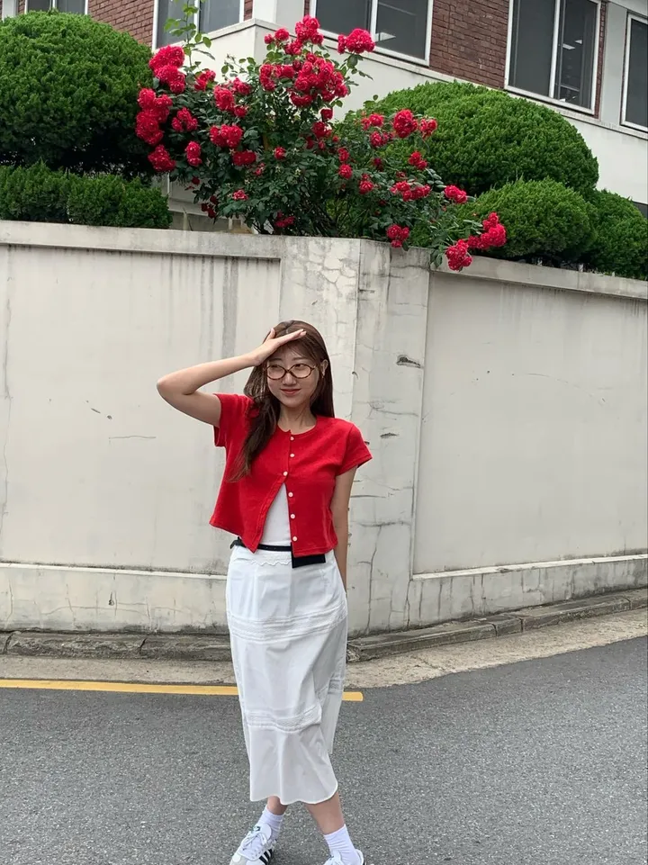 당일발송🌹[플라워 펀칭] 로지 반팔 가디건 - 4컬러 봄 여름 가을 상세 이미지 18