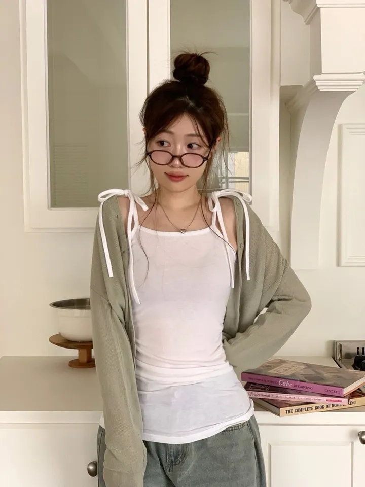 [살안타템/여름까지 쭉🤍]버프리 여리 잘록핏 데일리 버튼 니트 가디건 5color 상세 이미지 33