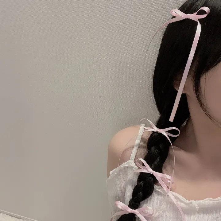 당일🎀/+색상추가/최저가 [자체제작/2,4,6p] 새틴 롱리본핀 7color / 헤어핀 머리핀 집게핀 리본 발레코어 공주 체육대회 워터밤 뉴진스 제니 우정 커플 포인트 z005 상세 이미지 11