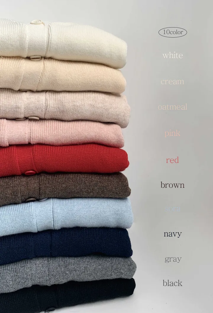 [인생가디건/10color] 머피 데일리 브이넥 무지 버튼 허리잘록 여리 니트 긴팔 가디건 상세 이미지 28