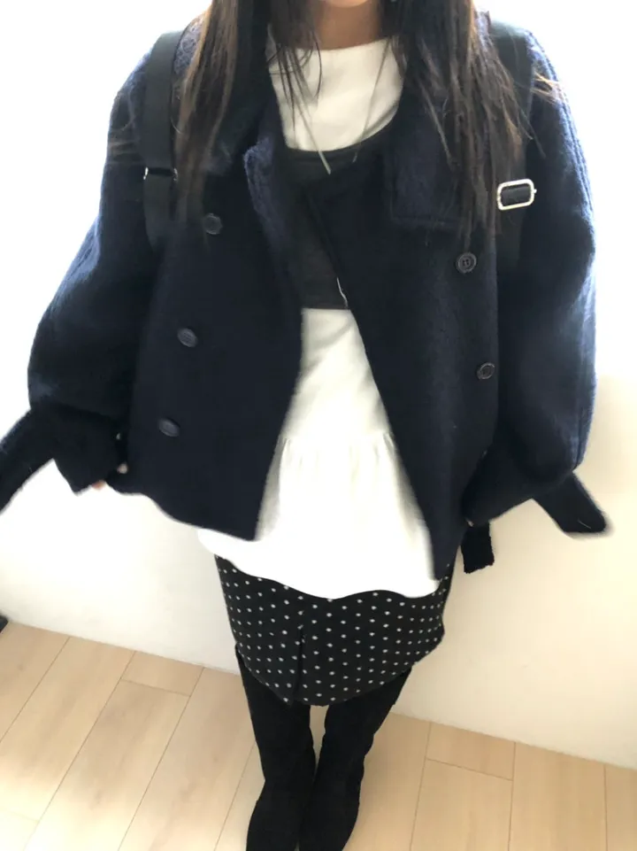 *아이당일*하이넥 더블 숏코트(2color) 상세 이미지 84