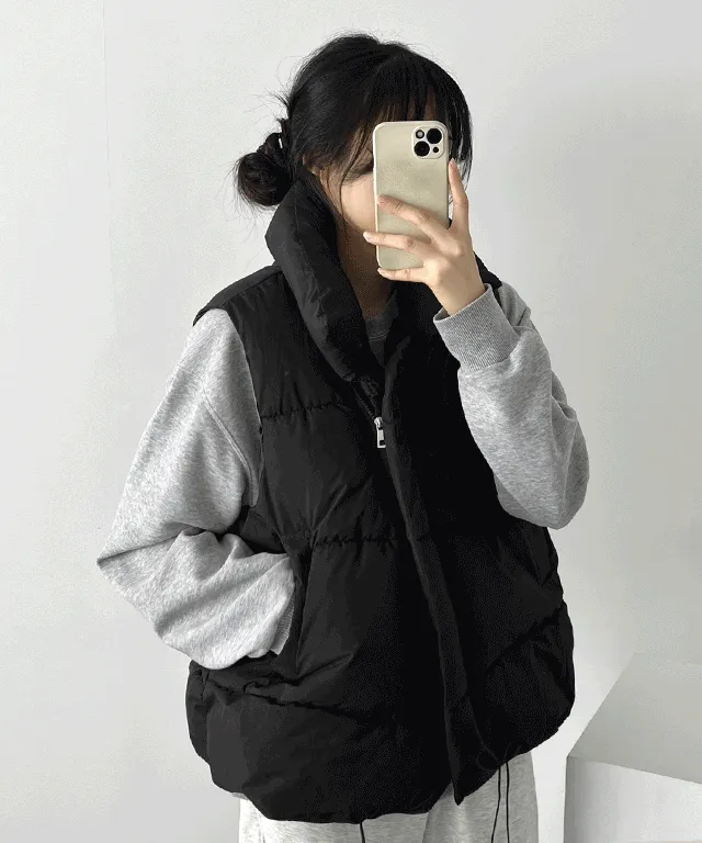 가격실화!(2size진행)[하이넥패딩조끼,충전솜빵빵~] 모크웰론패딩조끼