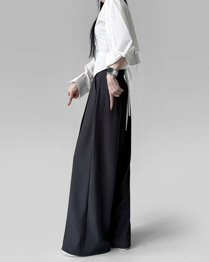 [4계절템/숏,롱/~2XL] 올리브유 메가 통 와이드 더블 핀턱 사계절 슬랙스 상세 이미지 28