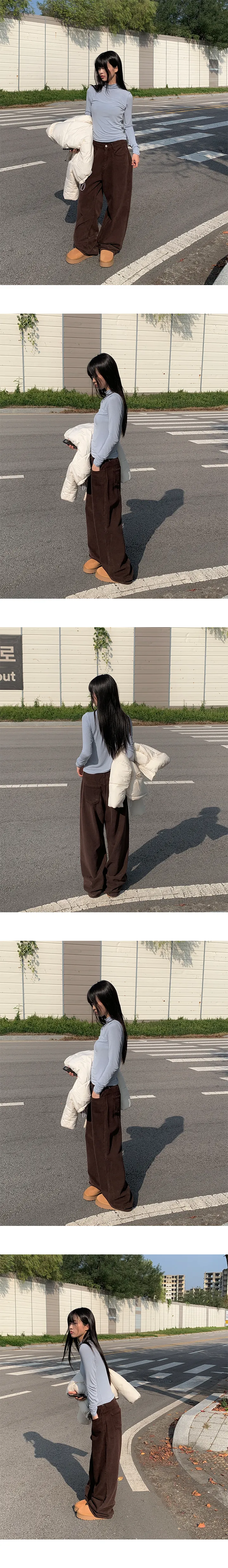 [기모팬츠🤎] 캠핑 와이드 겨울 기모 코튼 팬츠 (2color) 상세 이미지 20