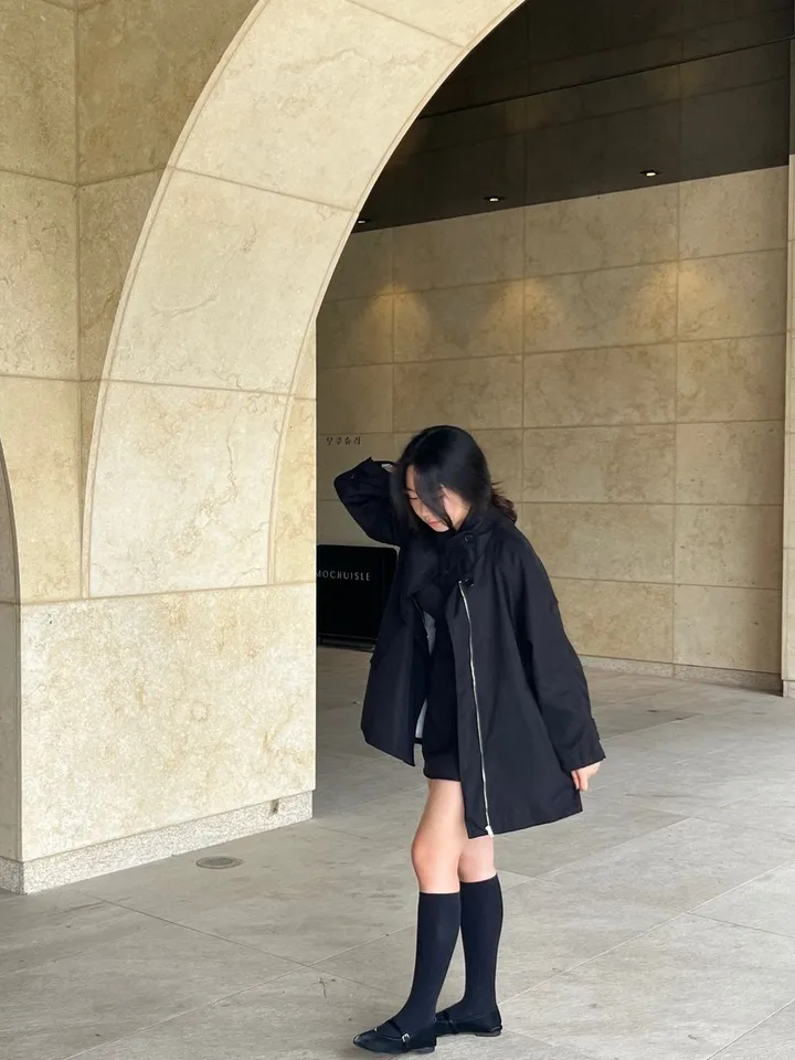 [봄 가을 필수🍂] 숏 케이프 트렌치 하프코트 2color 상세 이미지 20