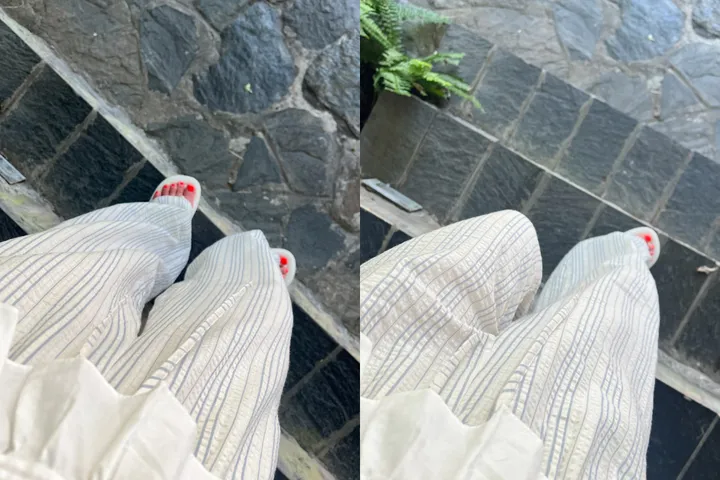 (블랙당일출고) 시어서커 줄지 여름 스트라이프 와이드 롱 밴딩 팬츠 2color 비치웨어 상세 이미지 15