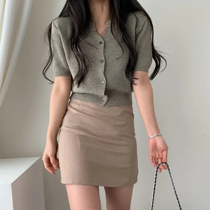 [재진행/부드러워요] 무드쩌는 린넨 하찌 반팔 단추 니트가디건;5col 상세 이미지 40