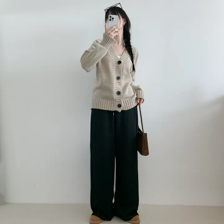 [주문폭주/재진행]리비 브이넥 오버핏 가디건 /오버핏 루즈핏 봄신상 봄가디건 상세 이미지 13