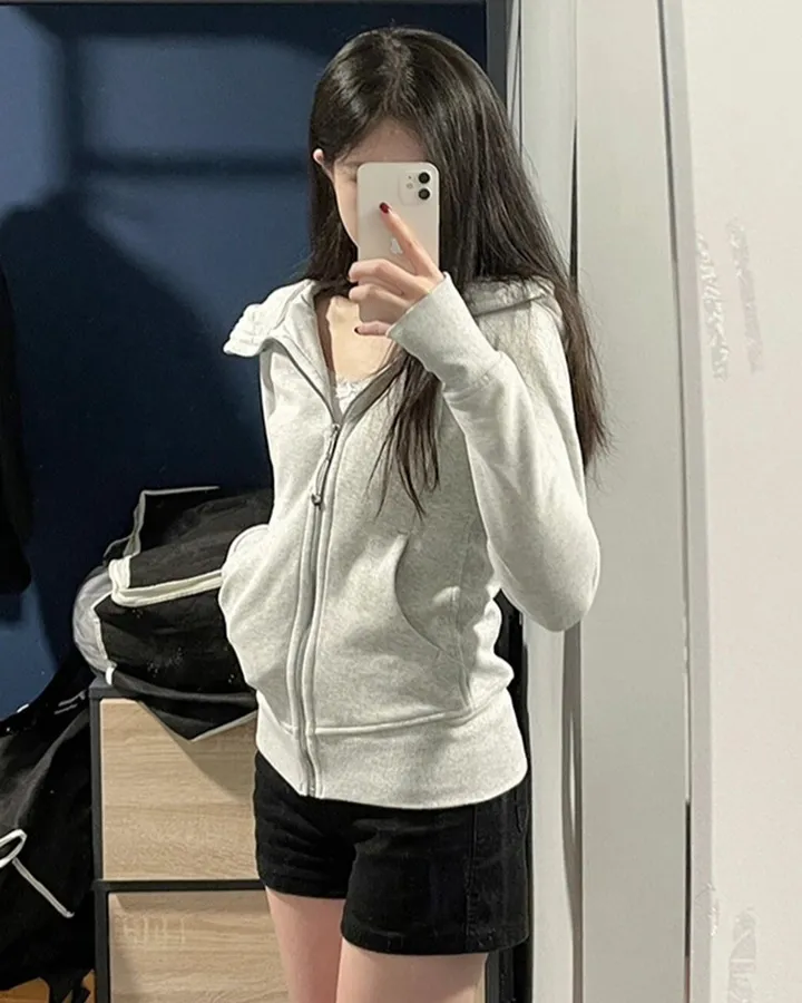 고급 버전🖤슬림핏 후드집업 상세 이미지 6