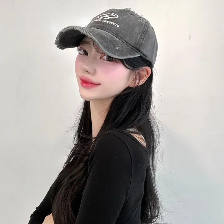 [🧢+팔찌+안경+캡가드증정❤/묶음할인✨] 캐피튜드 빈티지 리퍼 이파워 프리젠츠 볼캡 - 연예인핏 데일리 남녀공용 소두핏 레트로 소두핏 대두커버 연예인 아이돌 사계절 커플 모자 상세 이미지 14