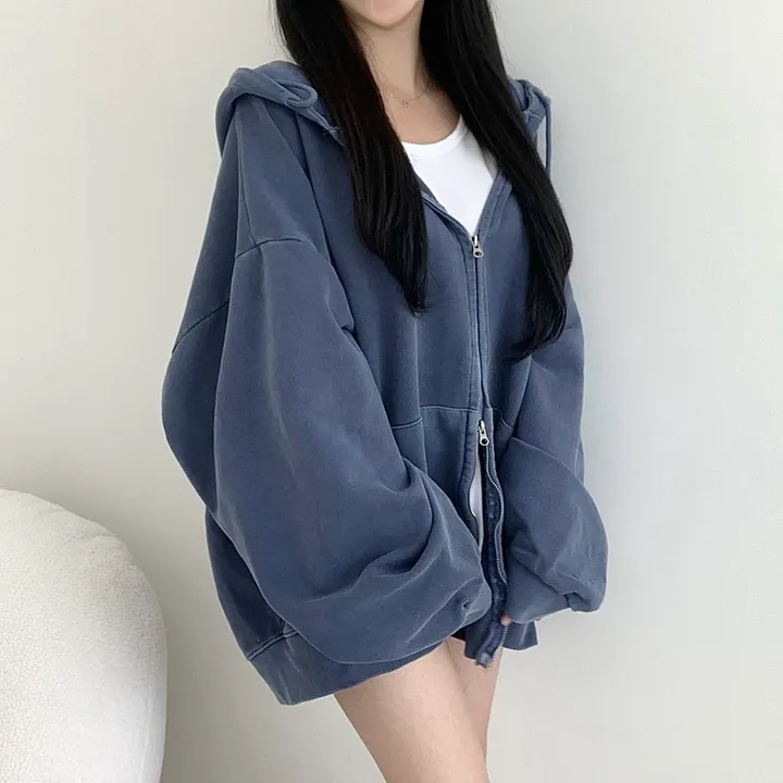 [커플템왕추천❤️/탄탄고퀄] 베이 피그먼트 쭈리 투웨이 후드집업 상세 이미지 29
