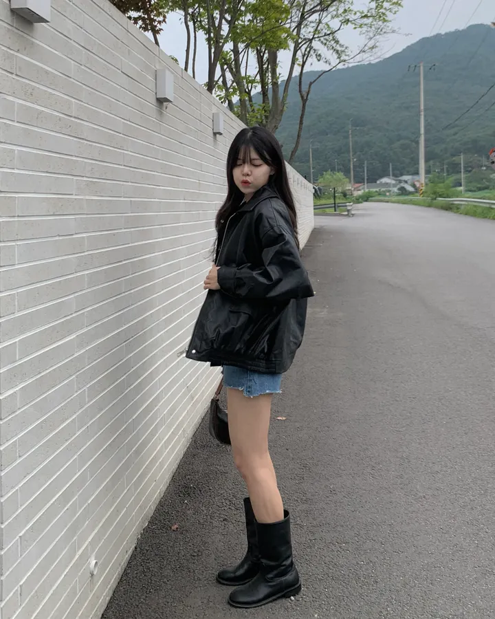 <미리 봄🌸/찐오버핏> 데이 오버핏 카라 블루종 레더자켓 - 2color 상세 이미지 44