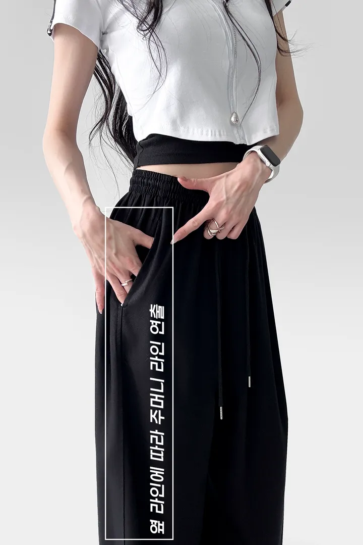 [여름.ver] 다이너마이트 쿨 텐셀 볼륨 와이드 스트링 조거 밴딩 트레이닝 롱팬츠 긴바지 상세 이미지 30