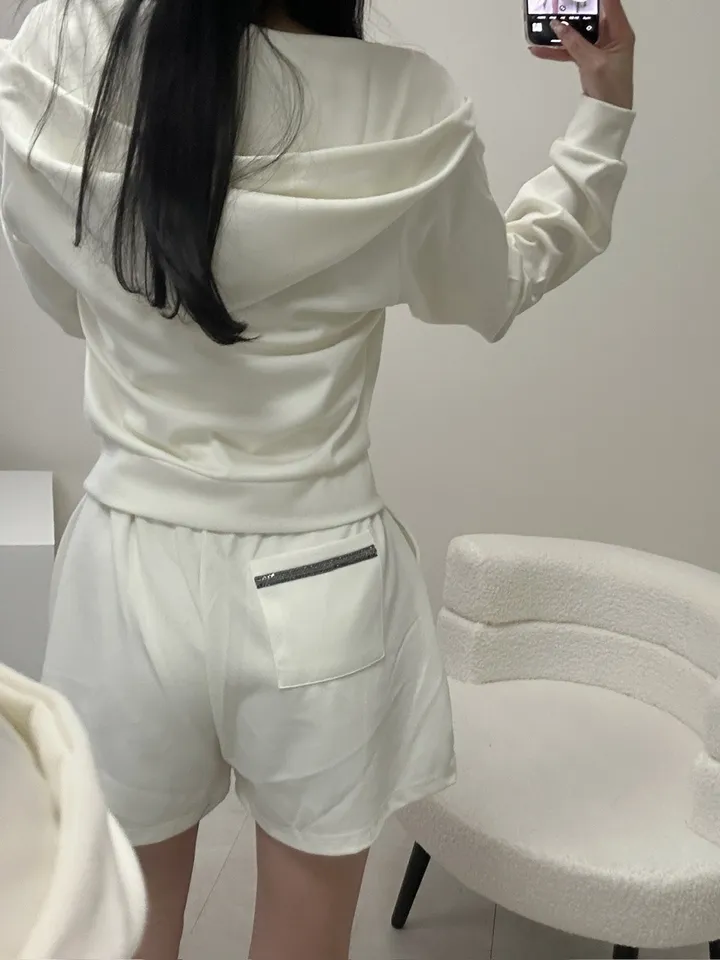 블랙비즈 후드집업  밴딩반바지 트레이닝 세트 상세 이미지 9