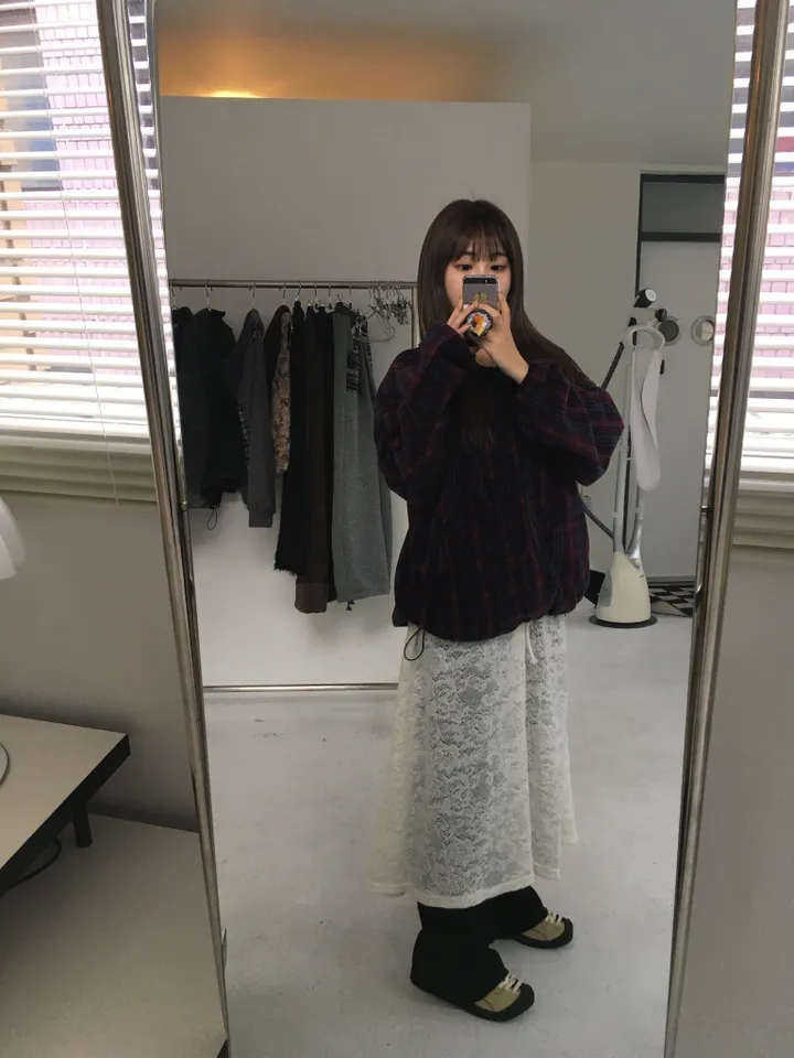 (2 color) 도쿄 체크 후리스집업 상세 이미지 43