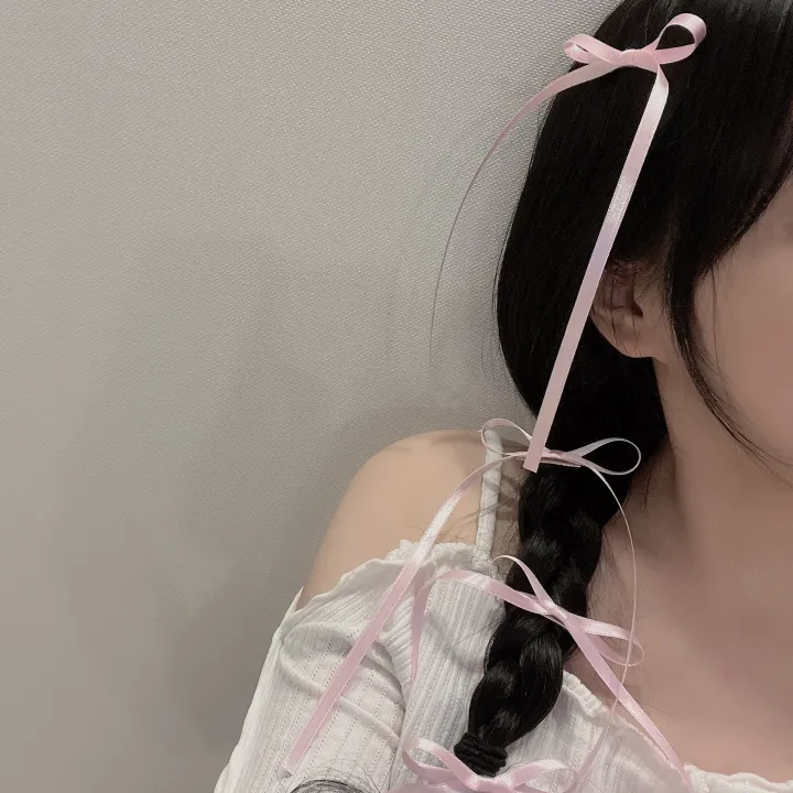 당일🎀/+색상추가/최저가 [자체제작/2,4,6p] 새틴 롱리본핀 7color / 헤어핀 머리핀 집게핀 리본 발레코어 공주 체육대회 워터밤 뉴진스 제니 우정 커플 포인트 z005 상세 이미지 10