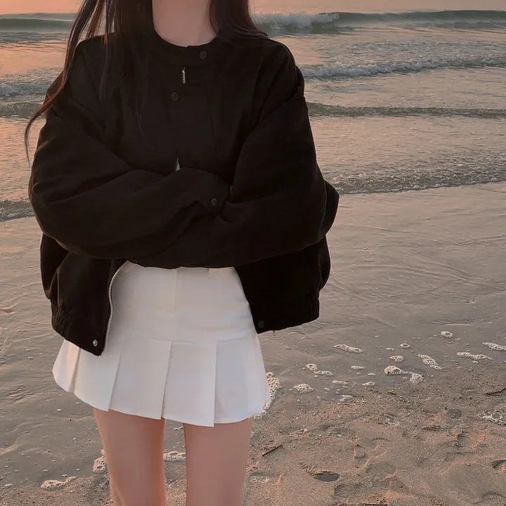 [오버핏!🖤/주문폭주✨]모던 바이커 스웨이드 아방 블루종 오버핏 자켓 상세 이미지 19