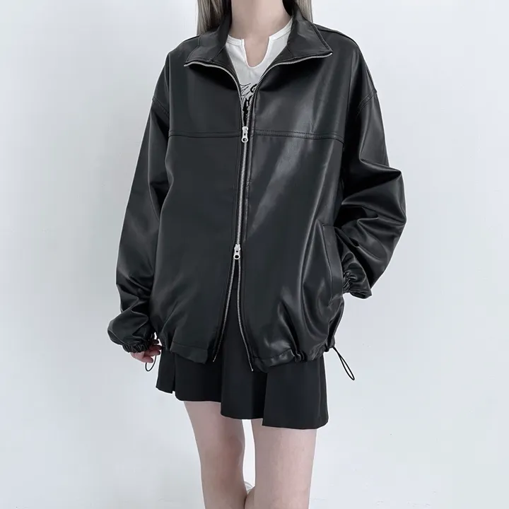 balloon leather jacket! 2col 상세 이미지 8