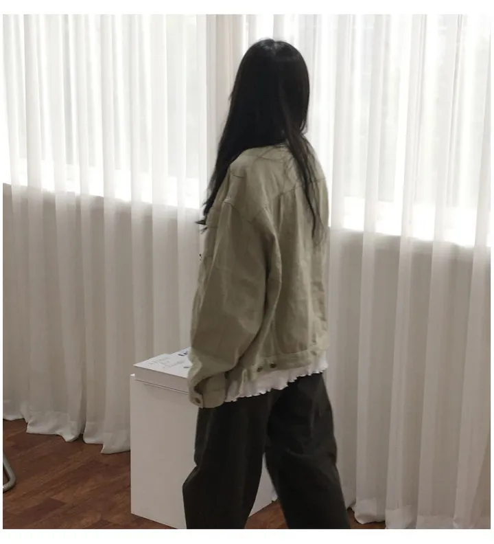 (2c) 하우 워싱 루즈 코튼 트러커 자켓 상세 이미지 35