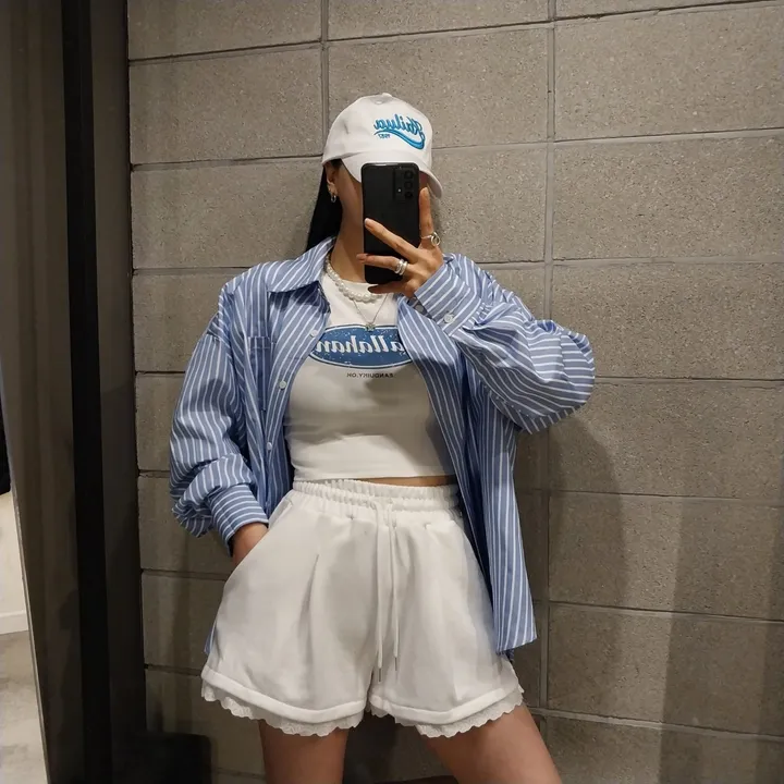 레이스 핀턱반바지(3단쭈리) 상세 이미지 8