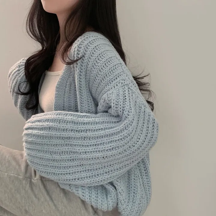 [왕아방핏]버디 하찌 캐시 니트 아방핏 오픈숄 볼레로 가디건 - 4color 상세 이미지 36
