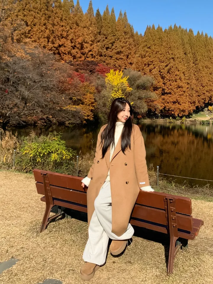 [울 100%/ 핸드메이드] 일렌 울 모 롱 코트  키작녀 카라 버튼 베이지 그레이 블랙 상세 이미지 5