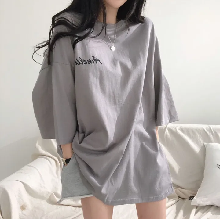 44~77 [감성프린팅!] 에밀리 오버핏 반팔 3color 상세 이미지 15