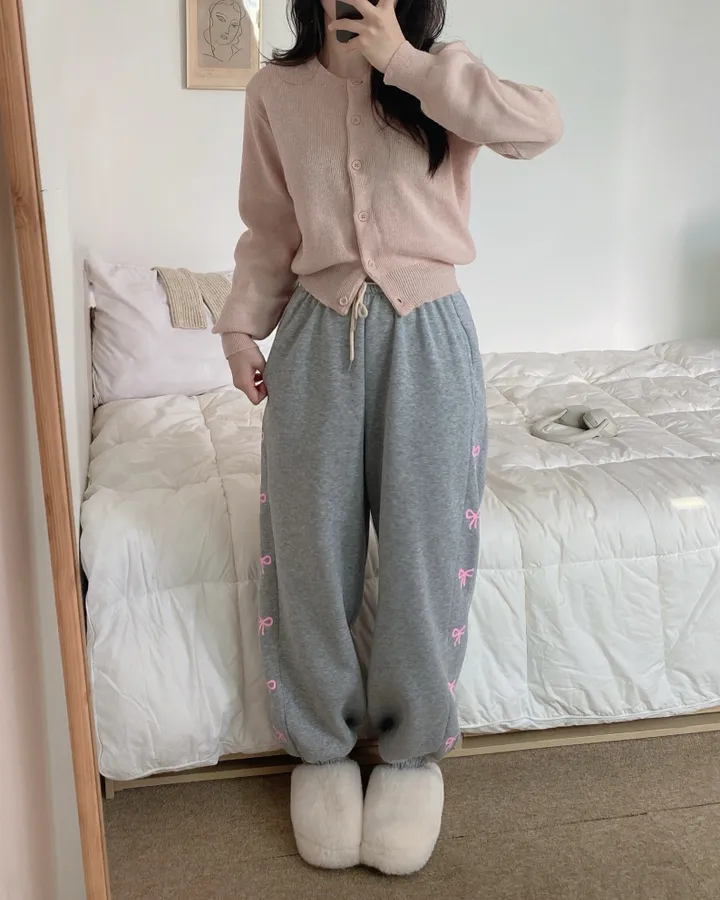 [데일리/인생핏] 라운드 무지 기본 긴팔 니트 가디건 상세 이미지 10