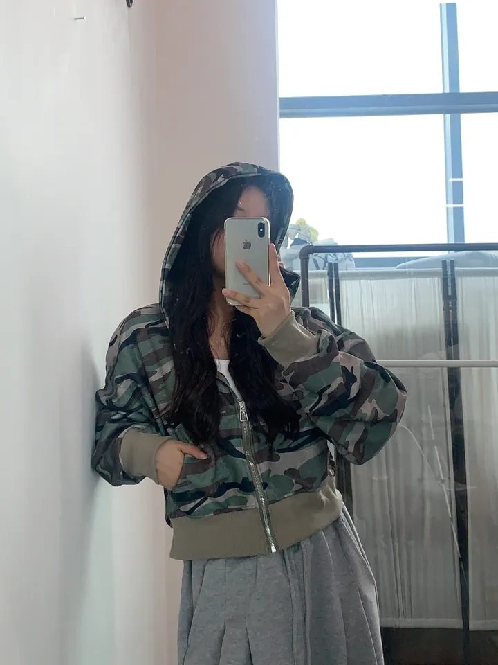 선착순특가 주말세일 당일발송/밀리터리 크롭 야상 기모안감집업 카모자켓 아우터 핏이 예술 간절기 빈티지 가을 상세 이미지 10