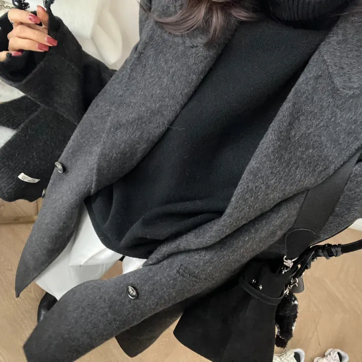 [너무이뻐요/퀄리티보장/도톰,따뜻/겨울신상] 퓨어핸드메이드울코트 (3color) 상세 이미지 20