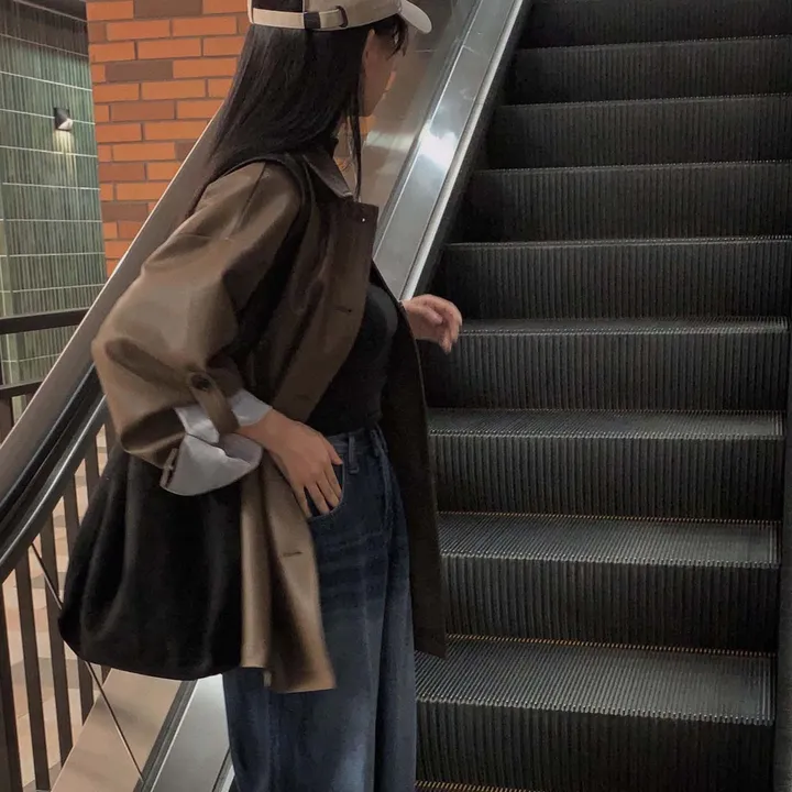 [힙덮는기장감~/블랙 당일출고🎉] 자체제작 #크치Made 오디너리 롤업 오버핏 하프 레더자켓 - jk 상세 이미지 95