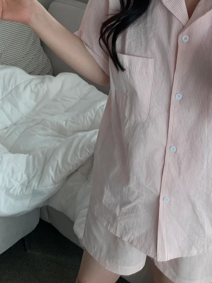 [자체제작][2size/4color] shirt pajamas set 커플잠옷 상세 이미지 16