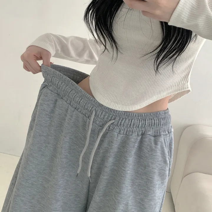 묶음할인💌[숏&롱/L사이즈까지ෆ/데일리팬츠]오엔 와이드핏 롱 트레이닝 밴딩 팬츠 3colors 상세 이미지 24