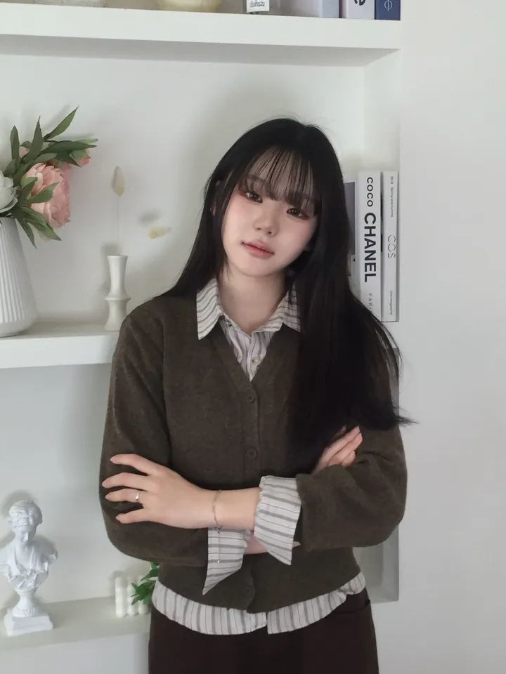 {✩봄 신상 / 넉넉 여리핏✩} 🌸팔뚝살 커버 맛집🌸 파스텔 니트 브이넥 가디건 상세 이미지 38
