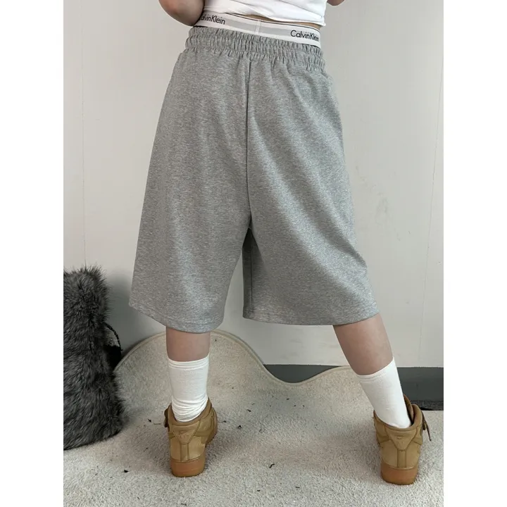 [UNISEX/기획특가/2size!]원턱 라인 루즈 와이드 버뮤다 트레이닝 하프 팬츠(5color) 상세 이미지 15
