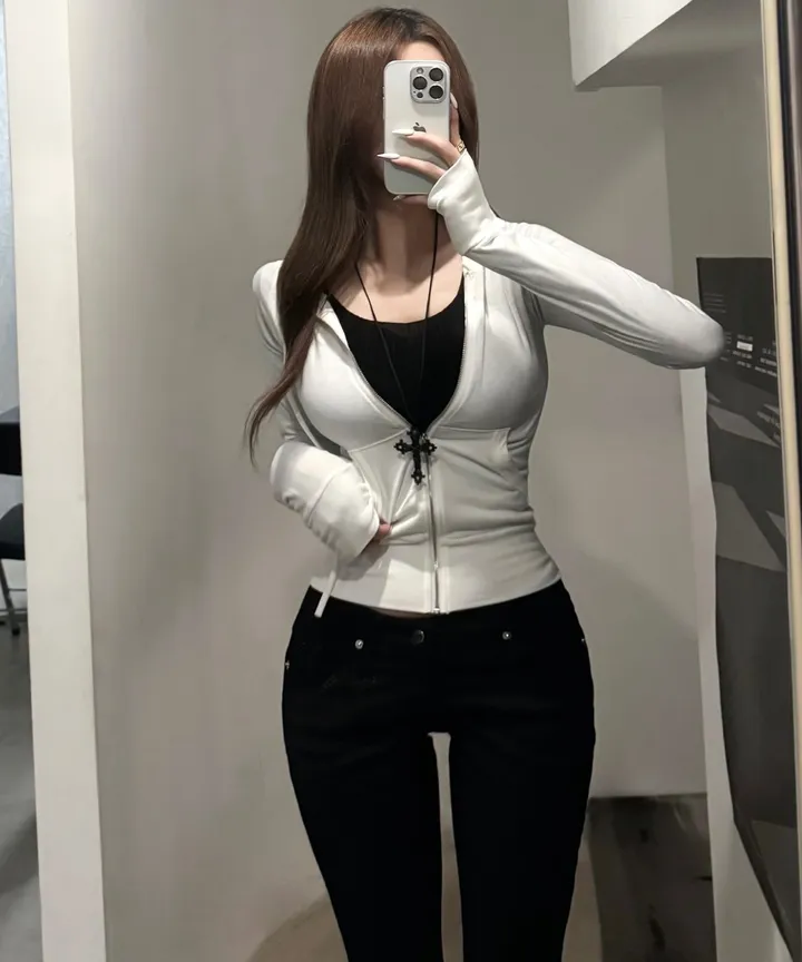 [개말라핏!/패딩안에쏙] 모짜핏 쫀득 약기모 슬림핏 후드집업 상세 이미지 4